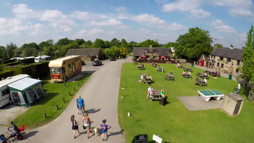 Aerial View of a Stunning Caravan Park in the Derbyshire Peak District National Park