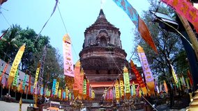 
Wat Lokmolee temple in Chiang Mai , Thailand (by fisheye lens)
