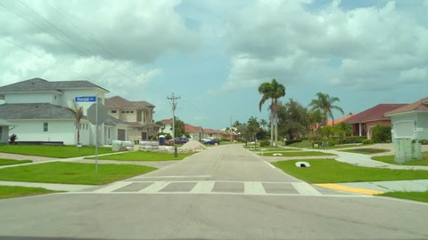 Residential neighborhood tour Marco Island Florida USA