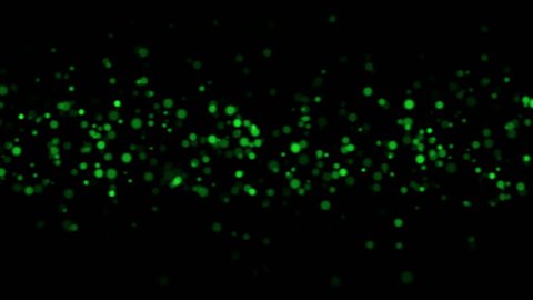 Abstract flying bright particles in space, computer generated abstract background, 3D rendering