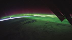Planet Earth view seen from the International Space Station with Aurora Borealis on September 2017, Time Lapse 4K. Images courtesy of NASA.