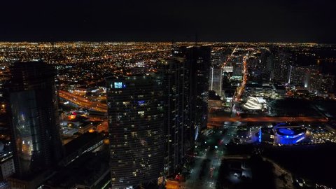 Drone footage Downtown city scene Miami 4k 24p
