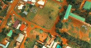 Aerial clip of Morogoro City, Tanzania, and some of his buildings.