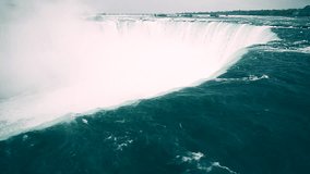 Video of the Niagara Falls seen from the Canadian border