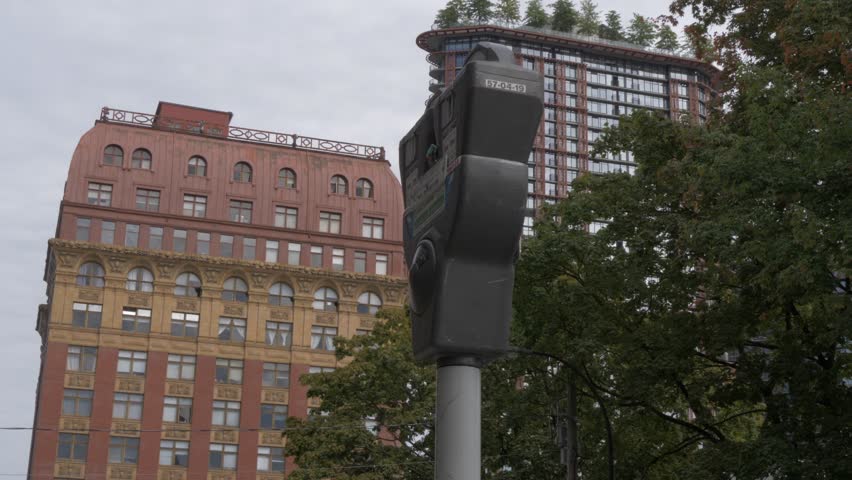 View of buildings in the Gastown district Vancouver British Columbia Canada North America