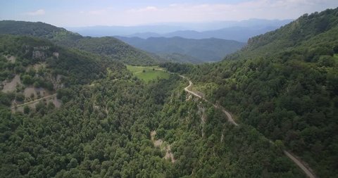 Aerial, Above The Forests Of The Pyrenees, Spain - native version,  straight out of the cam, watch also for a graded and stabilized version.