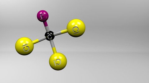 Chlorofluorocarbon Molecule Molecular Structure Cfc11 Compound Stock ...