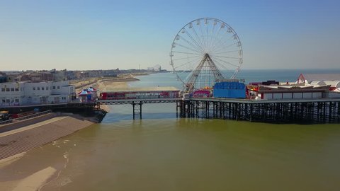 A smooth pan of the Central Pier in Blackpool, UK