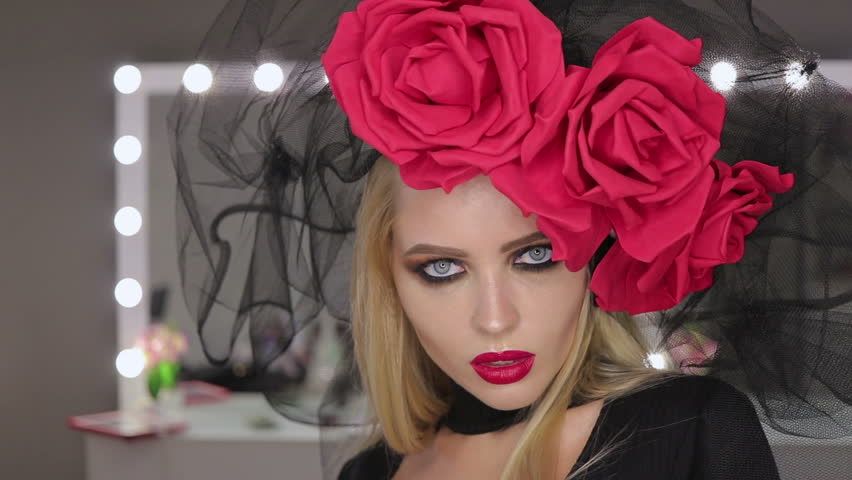 Perfect Goth female posing for camera