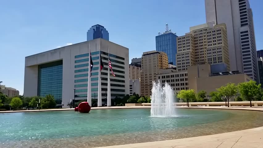 View from the Dallas City Hall toward downtown