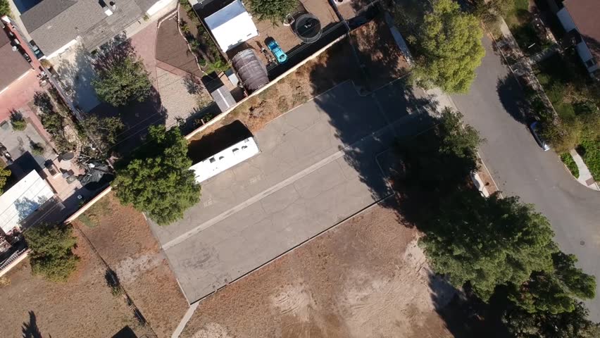 Downward look over construction site