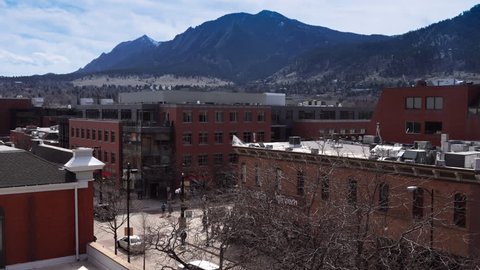 Timelapse of a city with mountains. Boulder, Colorado
