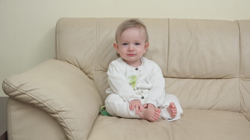 baby sitting couch