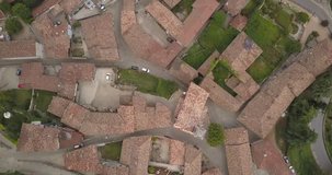 Shooting from a drone over the city of Italy. Landscape Italy