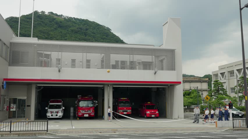 Timelapse of the fire department in Tottori, Japan