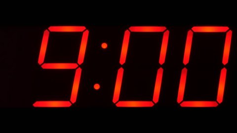 Clock Display Showing Time Between Stock Footage Video 100 Royalty Free Shutterstock