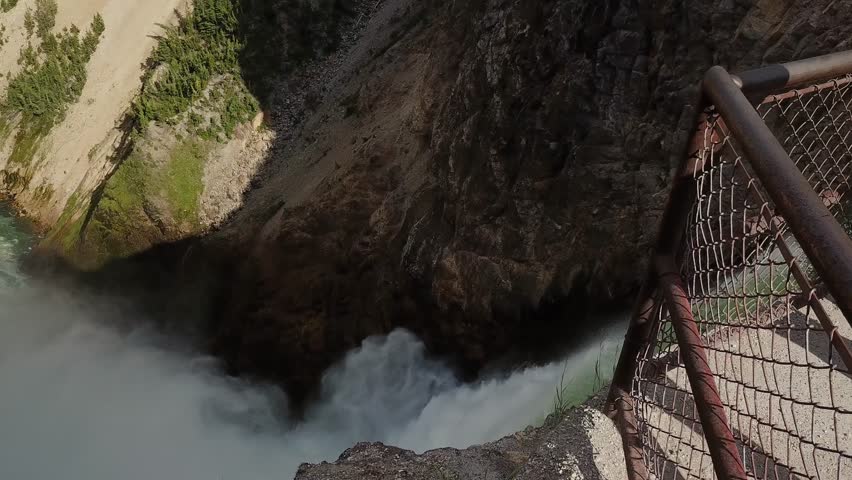 Upper Yellowstone waterfall landscape views