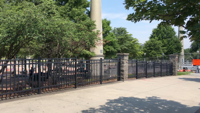 Olympic park in downtown urban Atlanta Georgia