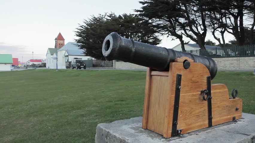 Historic Cannon at Victory Green in Port Stanley - Falkland Islands (Islas Malvinas)