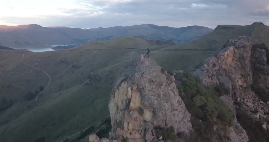 Epic aerial footage over Christchurch, South Island, New Zealand.