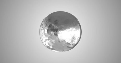 Silver Aluminium Sphere Morphing into Foil Seamless Loop 4k Animation Video. 