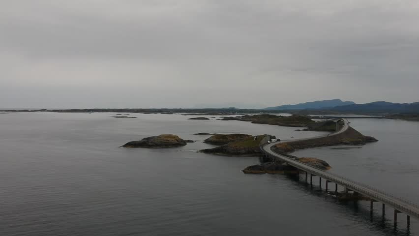 Famous Atlantic highway in Norway