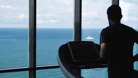 run on the treadmill by the window overlooking the sea