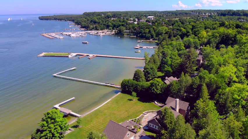 Harbor From The Lake At Egg Harbor, Wisconsin Image - Free Stock Photo 