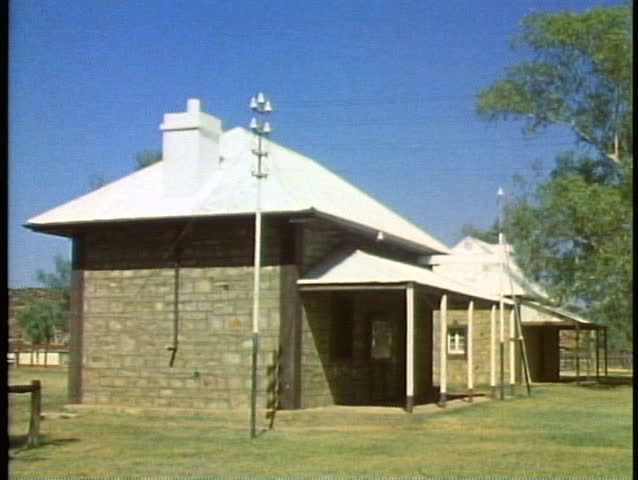 ALICE SPRINGS, AUSTRALIA, 1985, Telegraph house in the outback