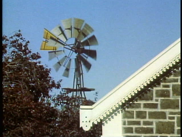 ADELAIDE, AUSTRALIA, 1985, Barossa Valley, wine district, metal farm windmill