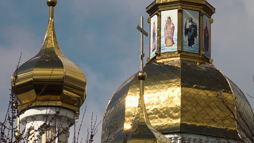 A shot of the Assumption Cathedral in Ukraine.