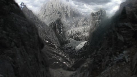 Exclusive Matte Painting Landscapes and Mountains on another Planet Like Mars