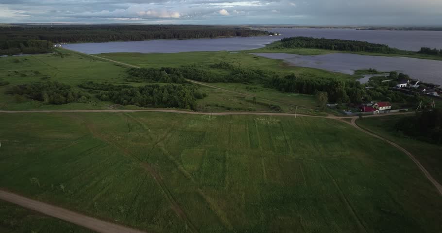 Aerial view on lakes
