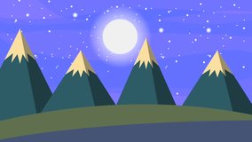 landscape night starry moon sky and snow mountains - Powered by Shutterstock - Get 15% off with code: PIKWIZARD15