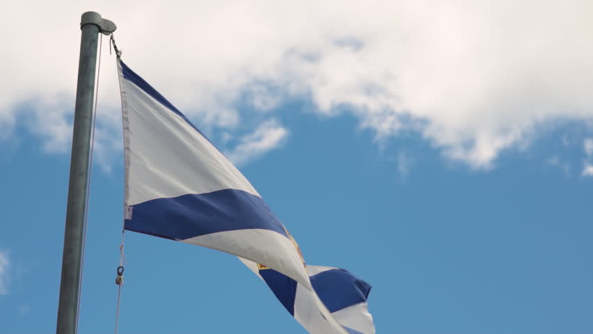 Nova Scotian Flag in the wind