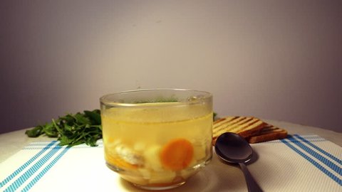 Recipe with chicken, carrots, onions, potato. Organic soup. Preparing healthy food 
