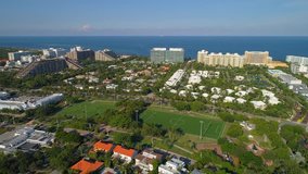 Aerial drone footage Village Green Park Key Biscayne