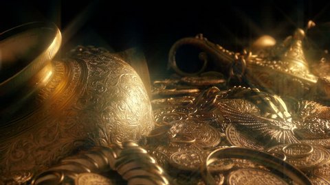 Passing Gold Treasure Pile Sparkling