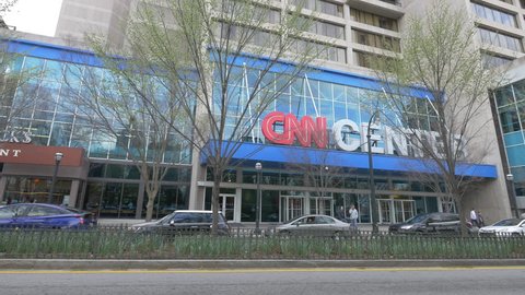 Atlanta, United States - May, 2017: The CNN center in Atlanta, Georgia, USA.