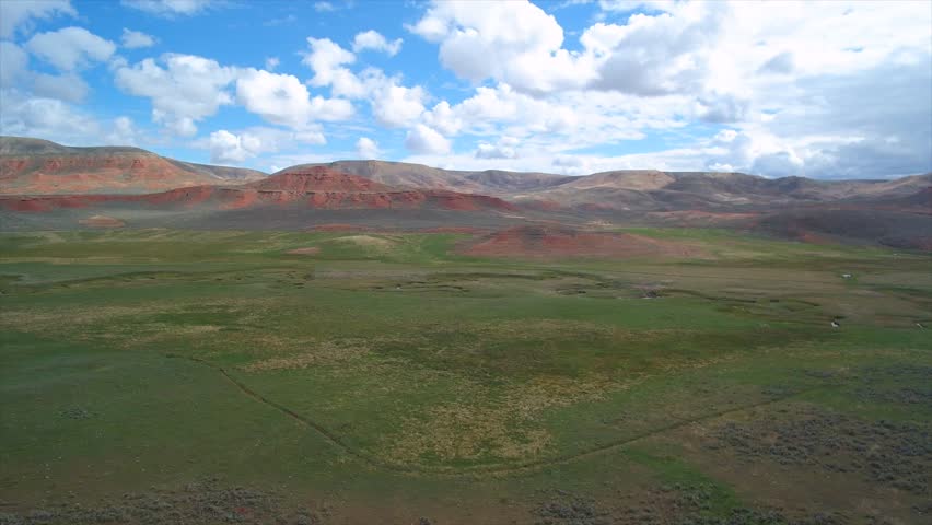 Wyoming landscape with a drone