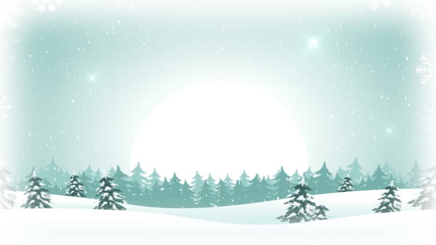 Christmas Winter Landscape Background Loop Stock Footage Video (100%