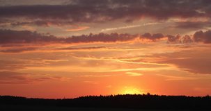 romantic summer sunset time lapse video 4k