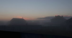 fog and dawn time lapse video 4k