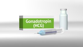 HCG gonadotropin Injection concept