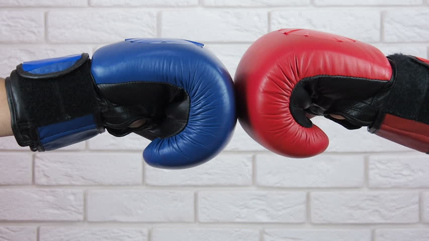 boxing gloves red and blue