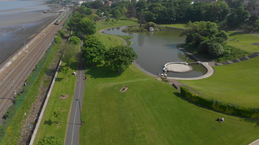 Top view of blackrock park, dublin, ireland