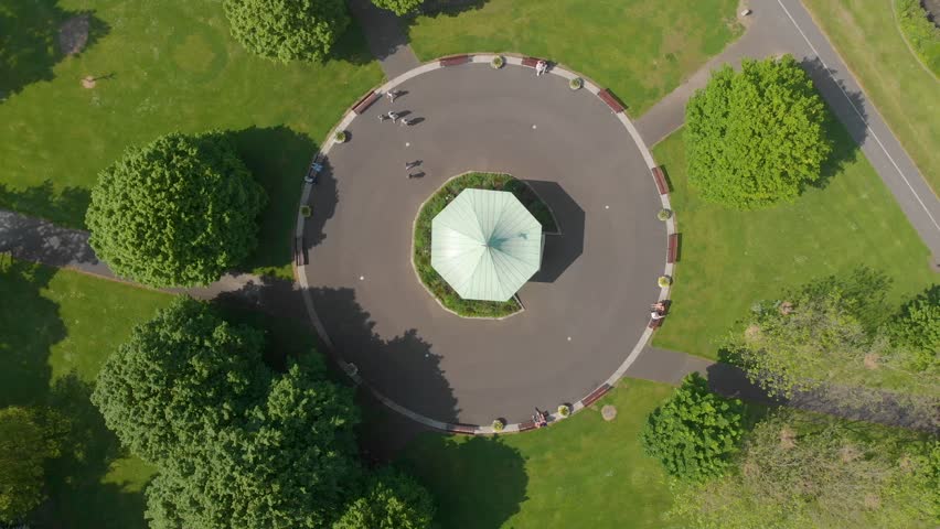 Top view of bandstand at the park, blackrock park, dublin, ireland