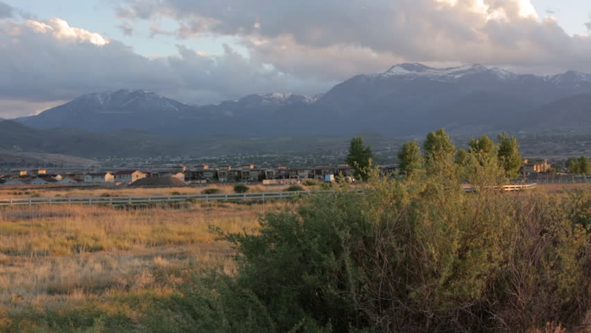 subdivision being built on the edge of a meadow in Reno, Nevada.