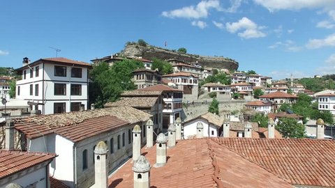 Aerial view of historical Safranbolu Houses. Safranbolu City is on UNESCO world heritage list. Karabuk,Turkey 27.08.2015