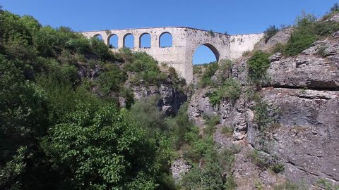 Aerial view of Incesu Aquaduct in Karabuk,Turkey